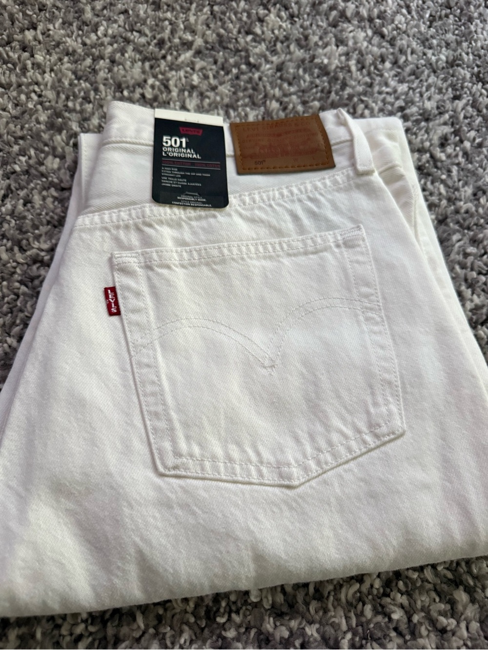 Levi's 501 Original Fit White Woman's Jeans